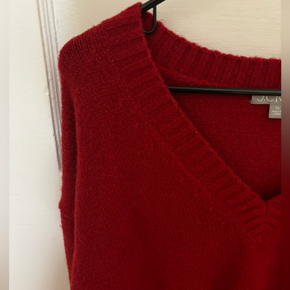 Red V Neck Sweater - Picture 1 of 4